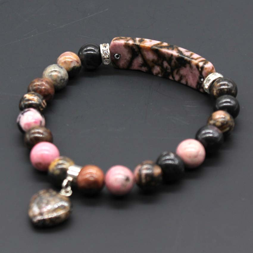 Love Pendant Natural Crystal Stone Bracelet Jewelry - Crystalbloomaromatics