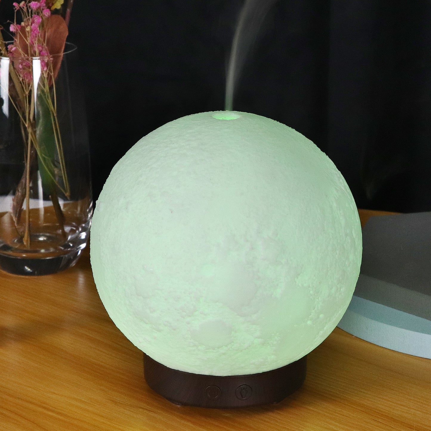 Moon Light Ultrasonic Humidifier Aroma Diffuser, Moon Light Ultrasonic Humidifier Aroma Diffuser, blending soothing humidity and delightful aromas for a serene environment - Crystalbloomaromatics