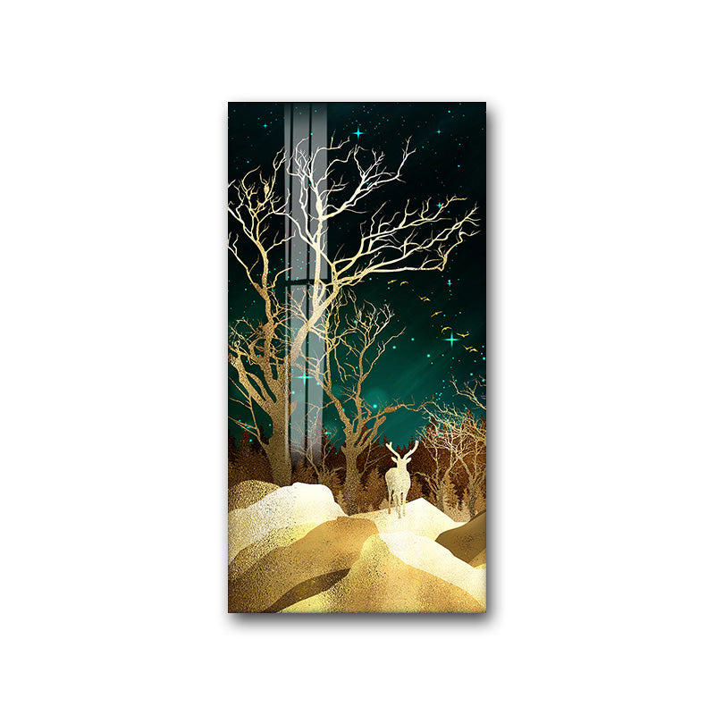 Entrance Metal Living Room Style Luxury Crystal Porcelain Painting, elevate your home experience - Crystalbloomaromatics