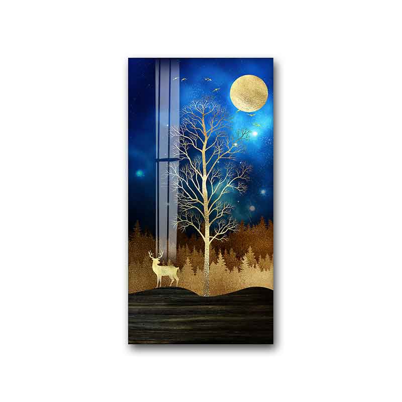 Entrance Metal Living Room Style Luxury Crystal Porcelain Painting, elevate your home experience - Crystalbloomaromatics