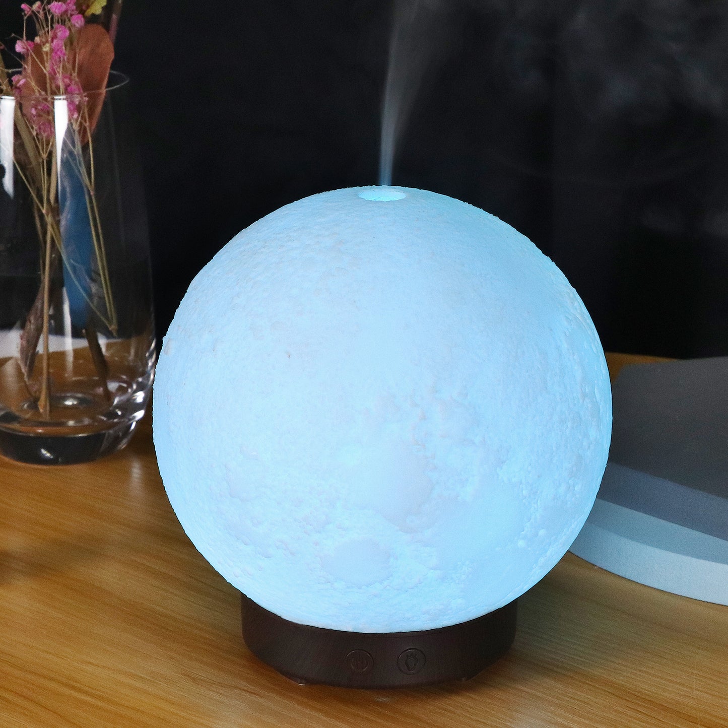 Moon Light Ultrasonic Humidifier Aroma Diffuser, Moon Light Ultrasonic Humidifier Aroma Diffuser, blending soothing humidity and delightful aromas for a serene environment - Crystalbloomaromatics
