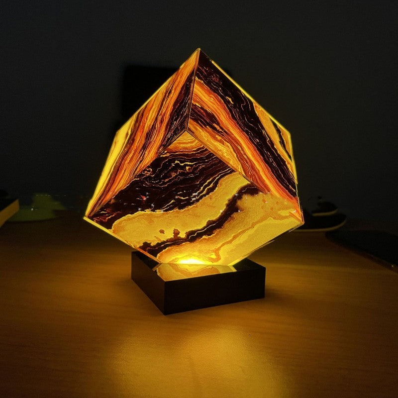 Agate Marble Volcano Lamp - CRYSTALOIL