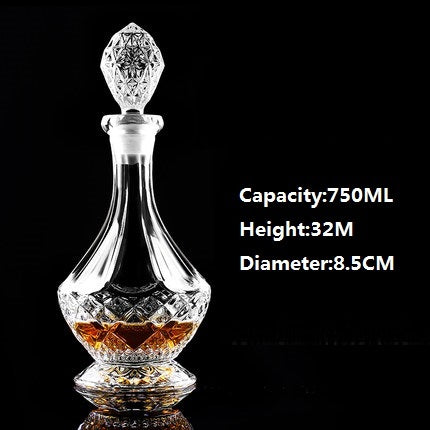 Large Crystal Glass Wine Bottle Creative Red Wine Decanter - CRYSTALOIL