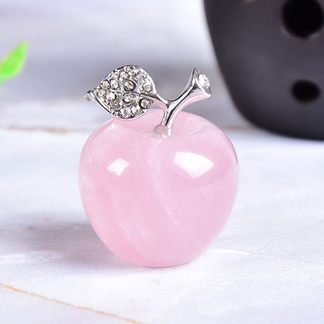 Natural Crystal Apple, Colorful Quartz Stone Opal decoration, - Crystalbloomaromatics