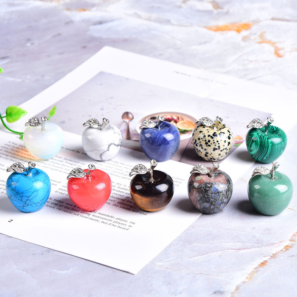 Natural Crystal Apple, Colorful Quartz Stone Opal decoration, - Crystalbloomaromatics