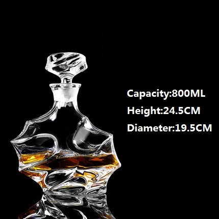 Large Crystal Glass Wine Bottle Creative Red Wine Decanter - CRYSTALOIL