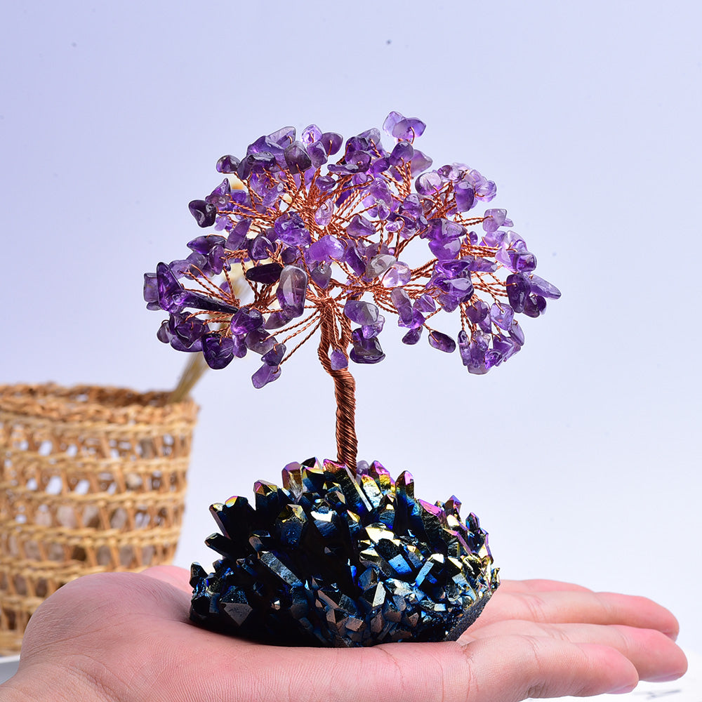 Natural Original Ecological Colorful Cluster Crystal Block Crystal Tree Energy Stone, Natural Original Ecological Colorful Cluster Crystal Block Crystal Tree Energy Stone - Crystalbloomaromatics