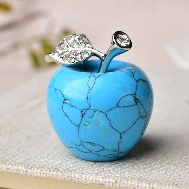 Natural Crystal Apple, Colorful Quartz Stone Opal decoration, - Crystalbloomaromatics