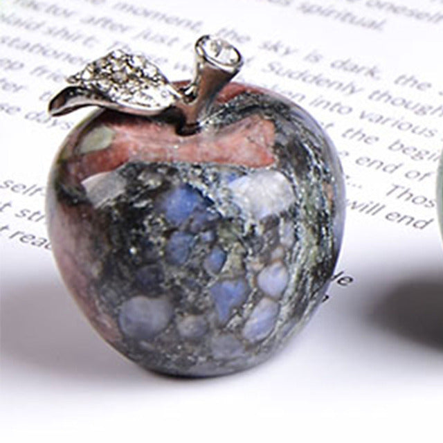 Natural Crystal Apple, Colorful Quartz Stone Opal decoration, - Crystalbloomaromatics