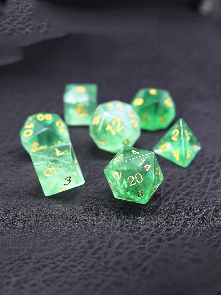 Home Fashion Natural Green Fluorite Dice - CRYSTALOIL