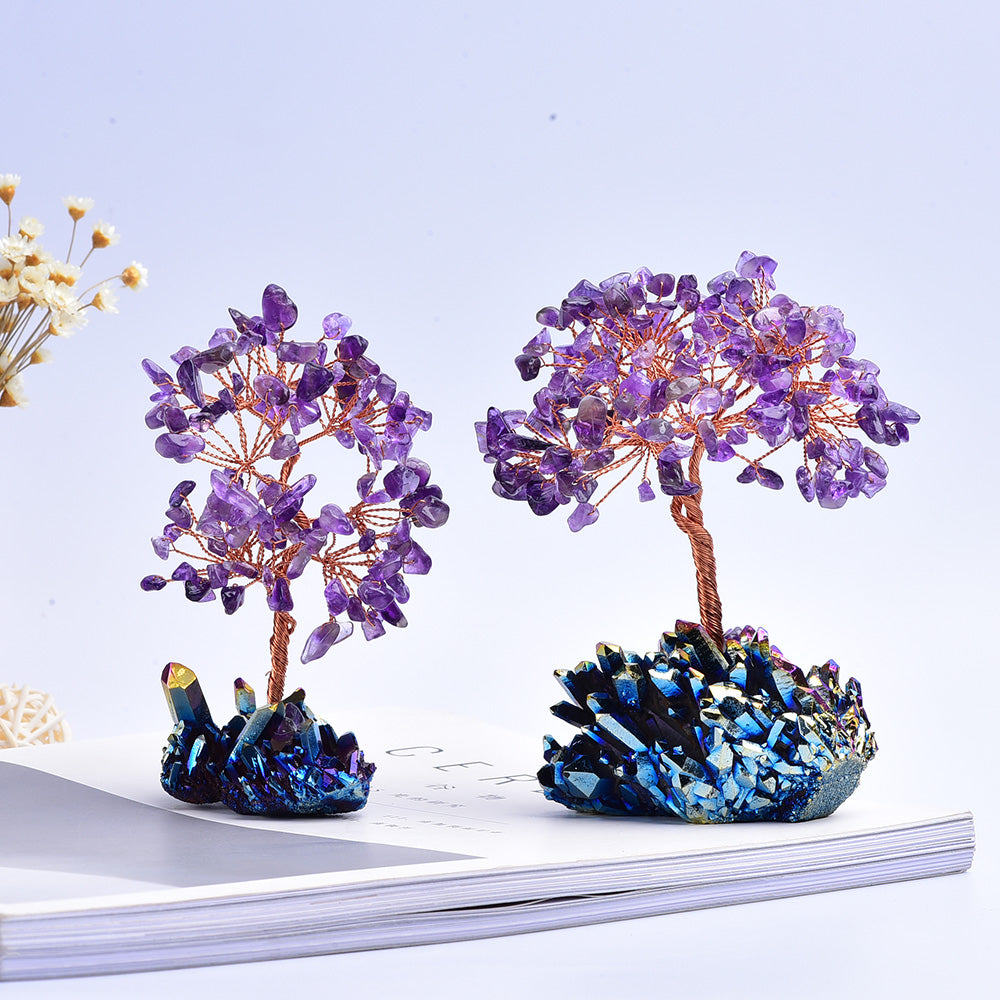 Natural Original Ecological Colorful Cluster Crystal Block Crystal Tree Energy Stone, Natural Original Ecological Colorful Cluster Crystal Block Crystal Tree Energy Stone - Crystalbloomaromatics