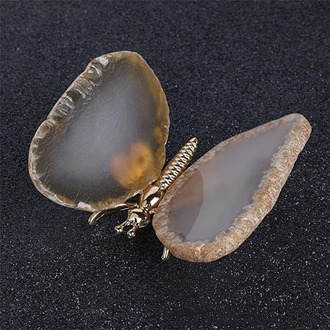 Natural Agate Butterfly Wings Light Luxury Mineral crystal decoration - Crystalbloomaromatics