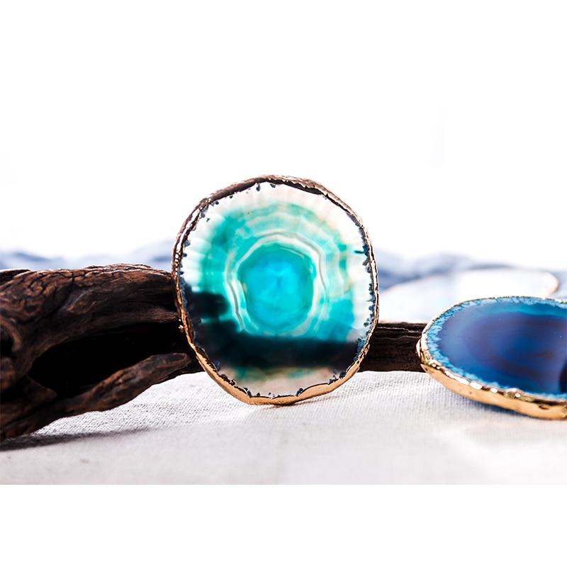Natural rough stone agate piece coaster, showcasing the raw beauty of agate. Crafted from natural stone, each coaster is a unique piece of art, adding a touch of earthy elegance to your home decor - Crystalbloomaromatics
