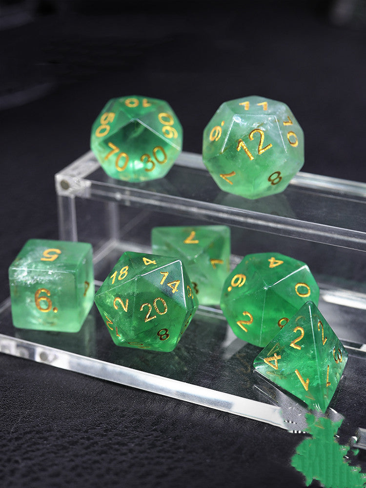 Home Fashion Natural Green Fluorite Dice - CRYSTALOIL