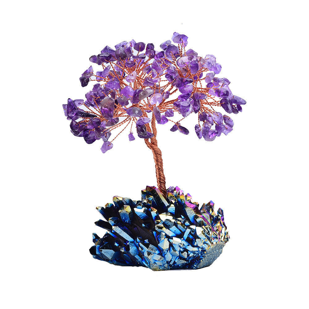Natural Original Ecological Colorful Cluster Crystal Block Crystal Tree Energy Stone, Natural Original Ecological Colorful Cluster Crystal Block Crystal Tree Energy Stone - Crystalbloomaromatics