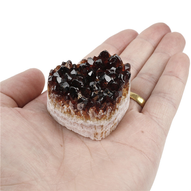 Natural Topaz QUARTZ Cluster Crystal Heart-shaped Crafts - Crystalbloomaromatics