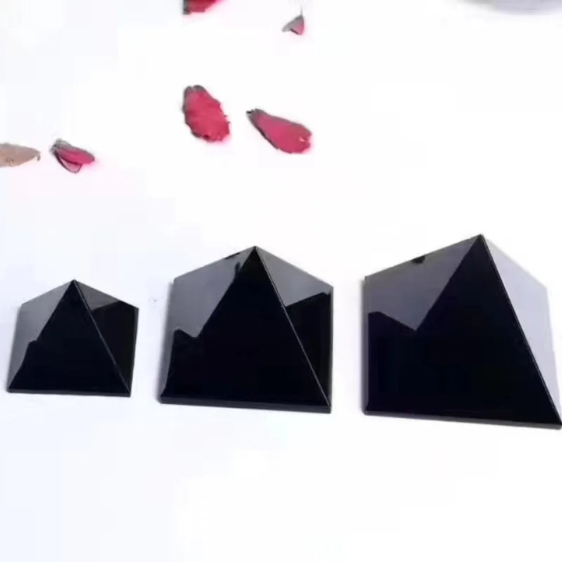 Huge Natural Mineral Black Tourmaline Crystal Point Healing Reiki Stone Pyramid Triangled Crystal Point Wholesale Degaussing Gem - CRYSTALOIL