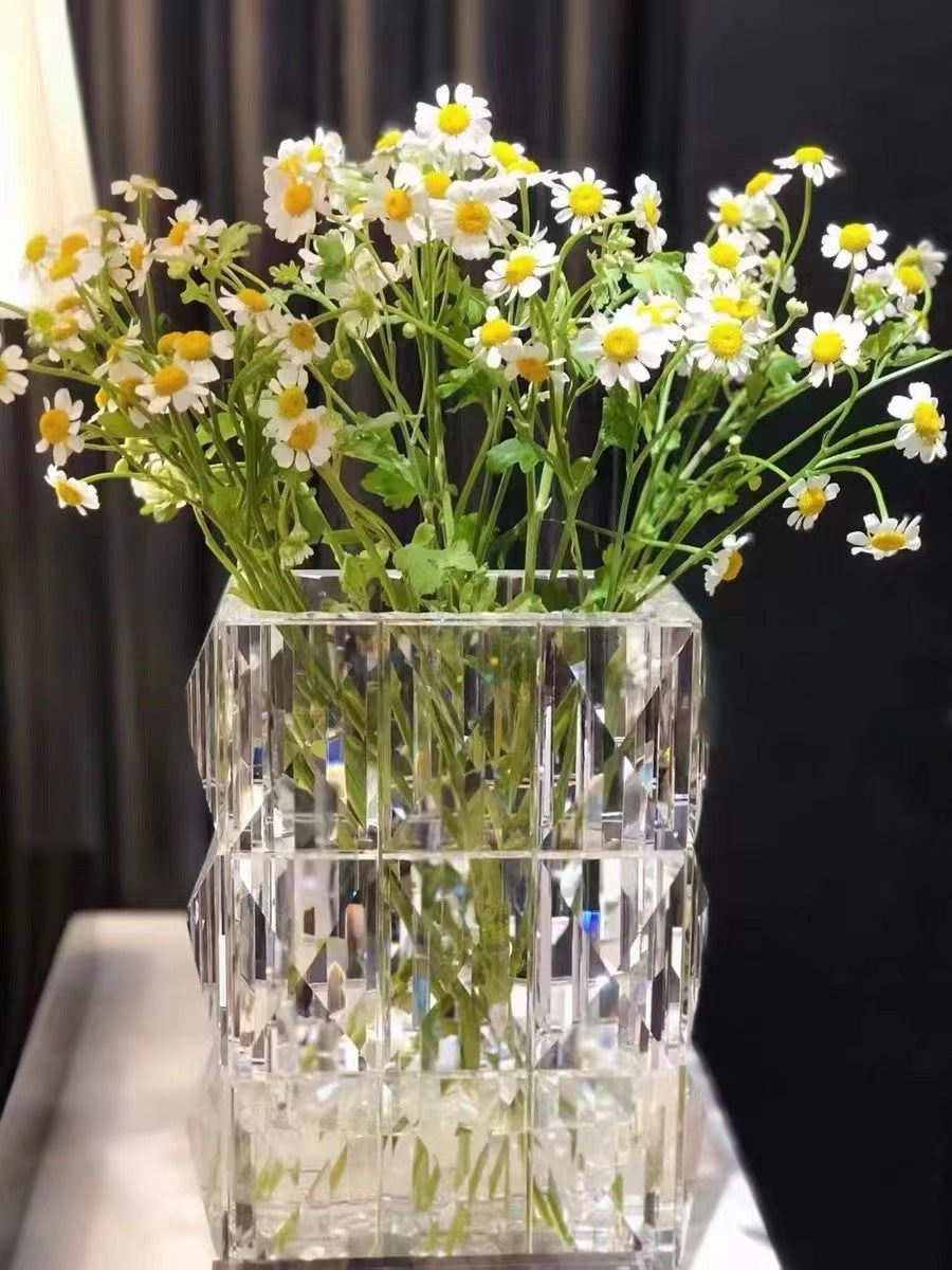 Nordic Light Luxury Bakala Crystal Vase Home Decoration - CRYSTALOIL