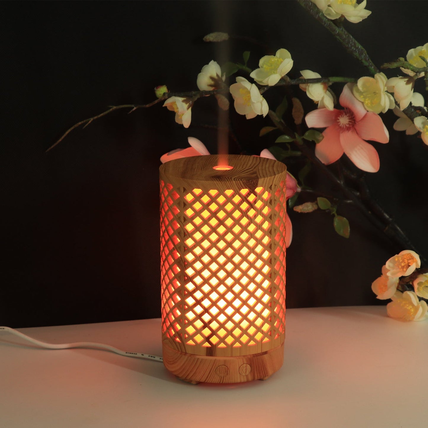 Creative 100ML Humidifier Wood Grain Aroma Diffuser - Crystalbloomaromatics
