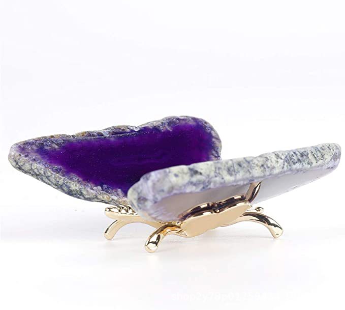 Natural Agate Butterfly Wings Light Luxury Mineral crystal decoration - Crystalbloomaromatics