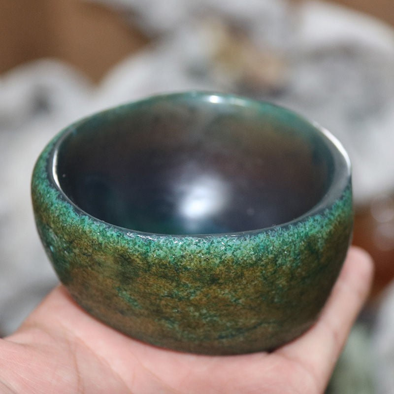 Home Crystal Agate Bowl Decoration, Crystal Agate Bowl Decoration, exuding elegance and sophistication. Crafted from natural agate, this exquisite piece adds a touch of timeless beauty to any room, making it a perfect accent for your living space." - Crystalbloomaromatics