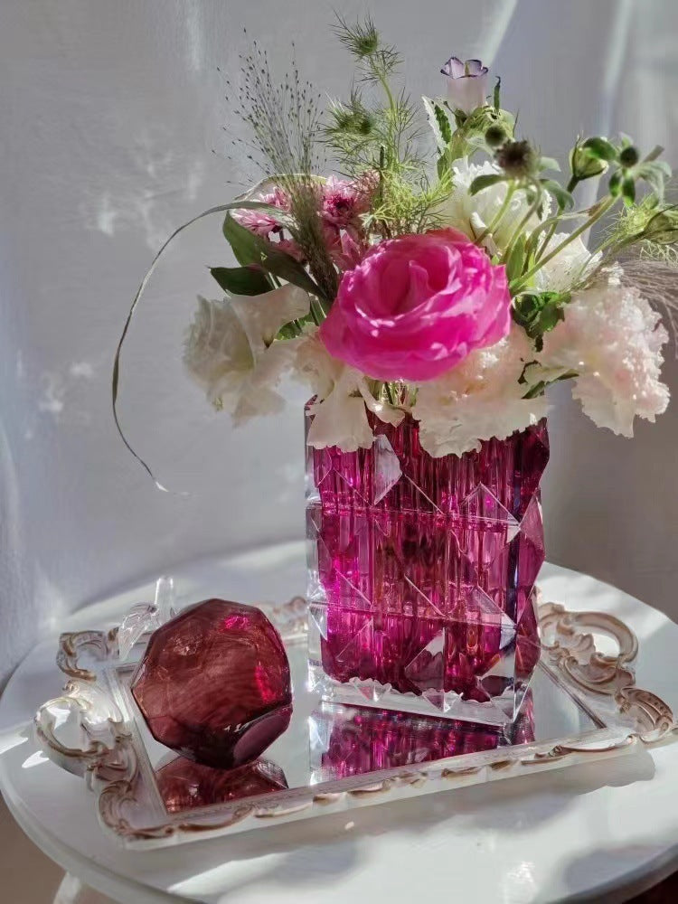 Nordic Light Luxury Bakala Crystal Vase Home Decoration - CRYSTALOIL