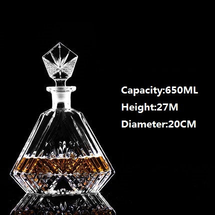 Large Crystal Glass Wine Bottle Creative Red Wine Decanter - CRYSTALOIL