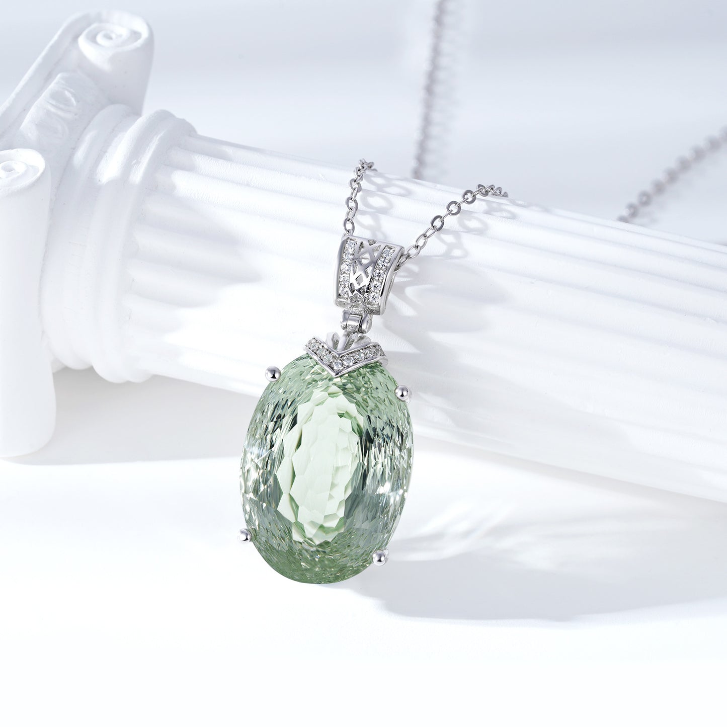 Fashionable, Light And Luxurious Natural Gem Necklace Pendant, Advanced S925 Sterling Silver - Crystalbloomaromatics