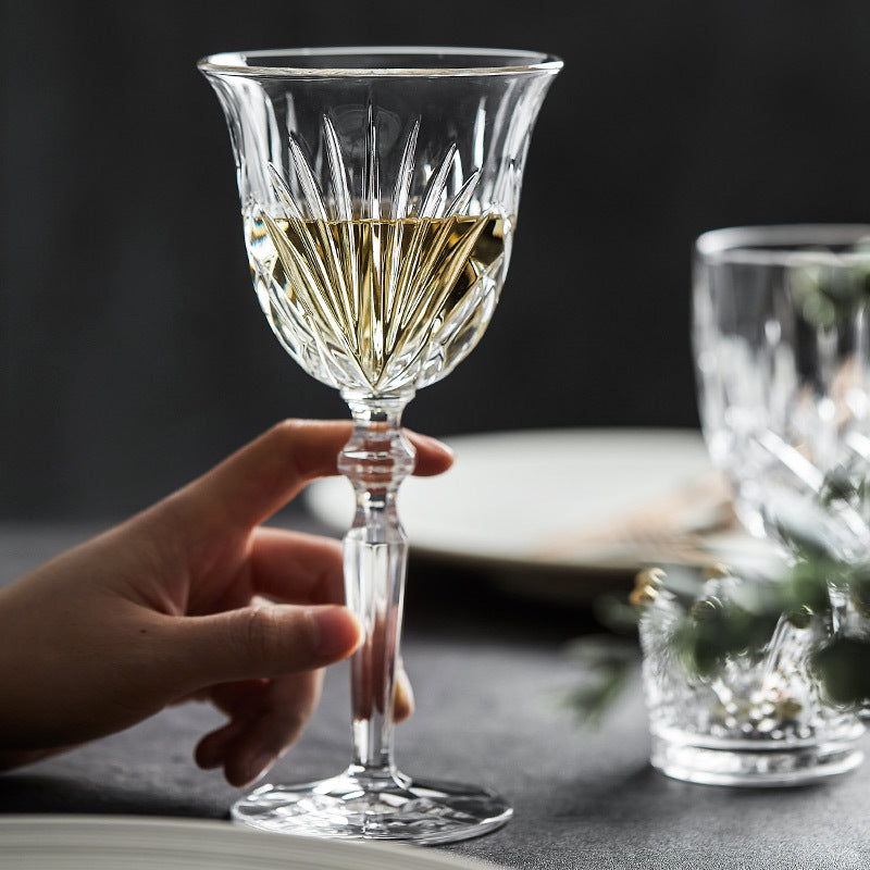 Vintage Luxury Crystal Goblet Wine Glass - CRYSTALOIL