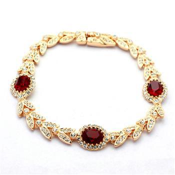 Purple Australian Crystal Rose Gold Color Bracelet Genuine Crystals for Women 18 k gold - CRYSTALOIL