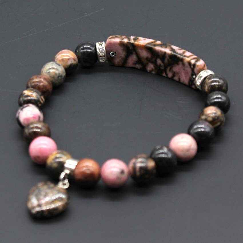 Love Pendant Natural Crystal Stone Bracelet Jewelry - CRYSTALOIL