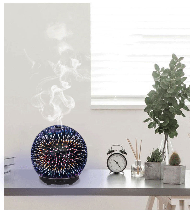 3D Glass 250ML Colorful Aroma Diffuser, combining functionality with aesthetic appeal, Emitting a soothing mist of your favorite essential oils - Crystalbloomaromatics