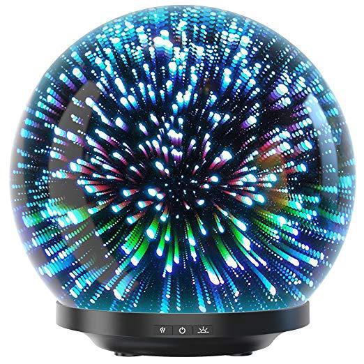 3D Glass 250ML Colorful Aroma Diffuser, combining functionality with aesthetic appeal, Emitting a soothing mist of your favorite essential oils - Crystalbloomaromatics