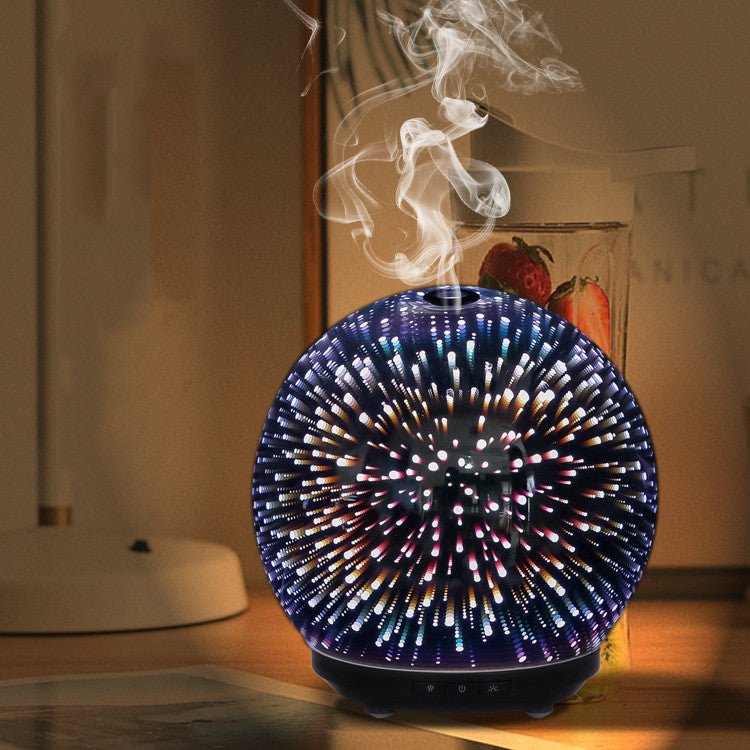 3D Glass 250ML Colorful Aroma Diffuser, combining functionality with aesthetic appeal, Emitting a soothing mist of your favorite essential oils - Crystalbloomaromatics