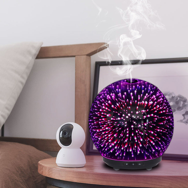 3D Glass 250ML Colorful Aroma Diffuser, combining functionality with aesthetic appeal, Emitting a soothing mist of your favorite essential oils - Crystalbloomaromatics