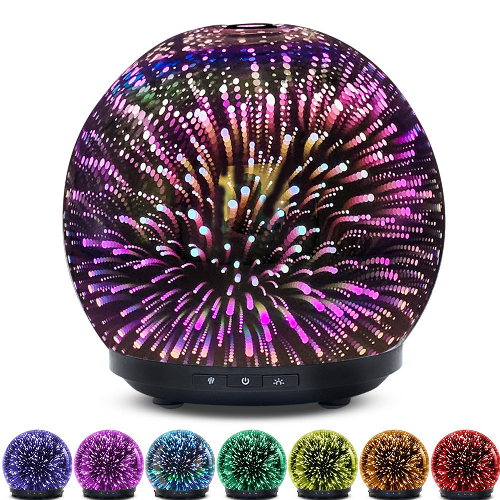 3D Glass 250ML Colorful Aroma Diffuser, combining functionality with aesthetic appeal, Emitting a soothing mist of your favorite essential oils - Crystalbloomaromatics