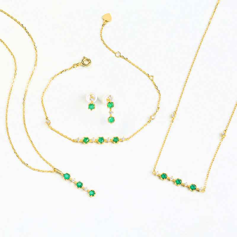 Natural Mozambique Garnet Pendant in Gold-Plated Setting - CRYSTALOIL