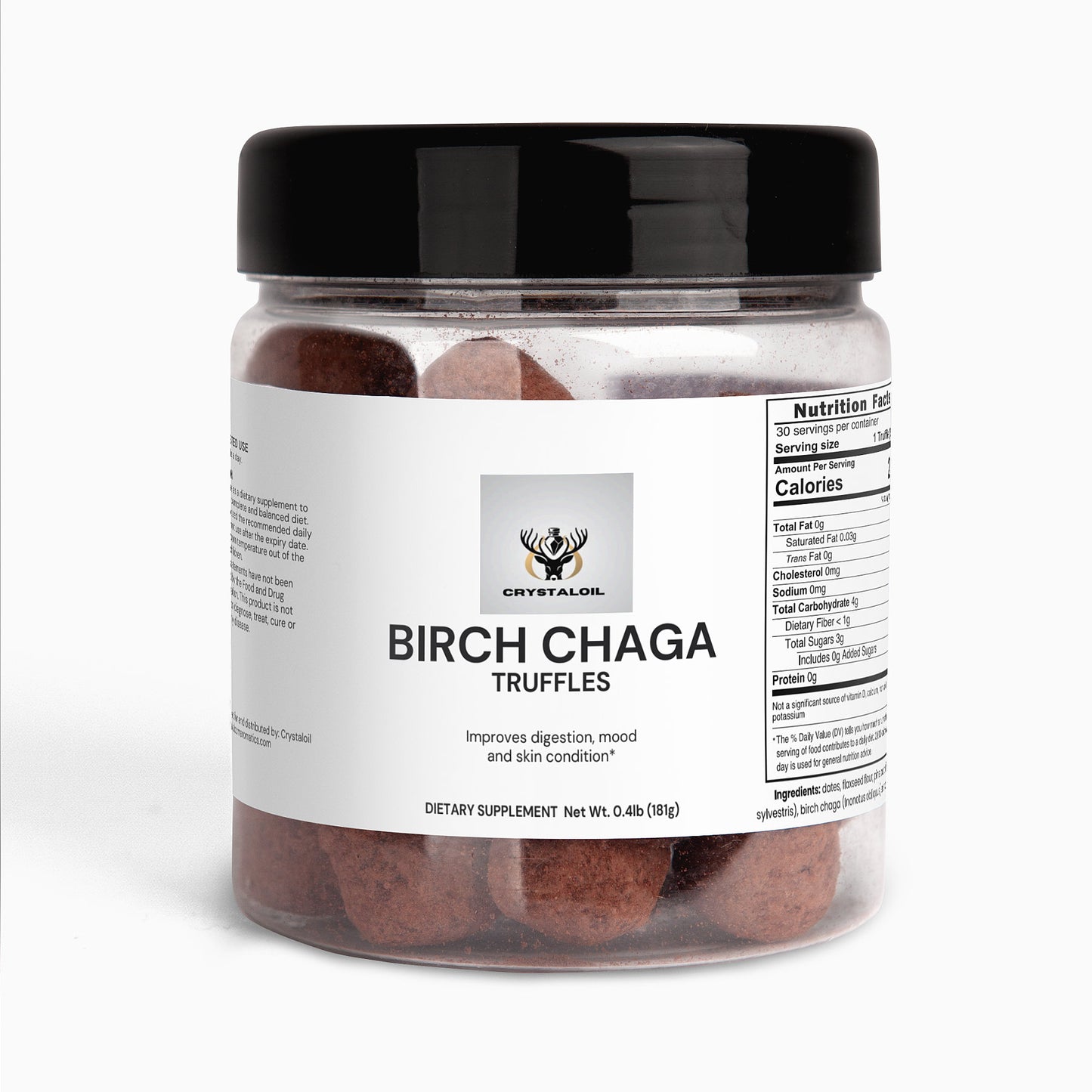 Birch Chaga Truffles,  offering a delicious and convenient way to support well-being. - Crystalbloomaromatics