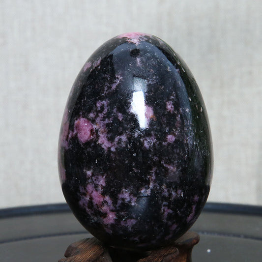 Natural Crystal Plum Tourmaline Stone Egg Ore Specimen Ornaments - Crystalbloomaromatics