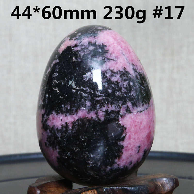 Natural Crystal Plum Tourmaline Stone Egg Ore Specimen Ornaments - Crystalbloomaromatics