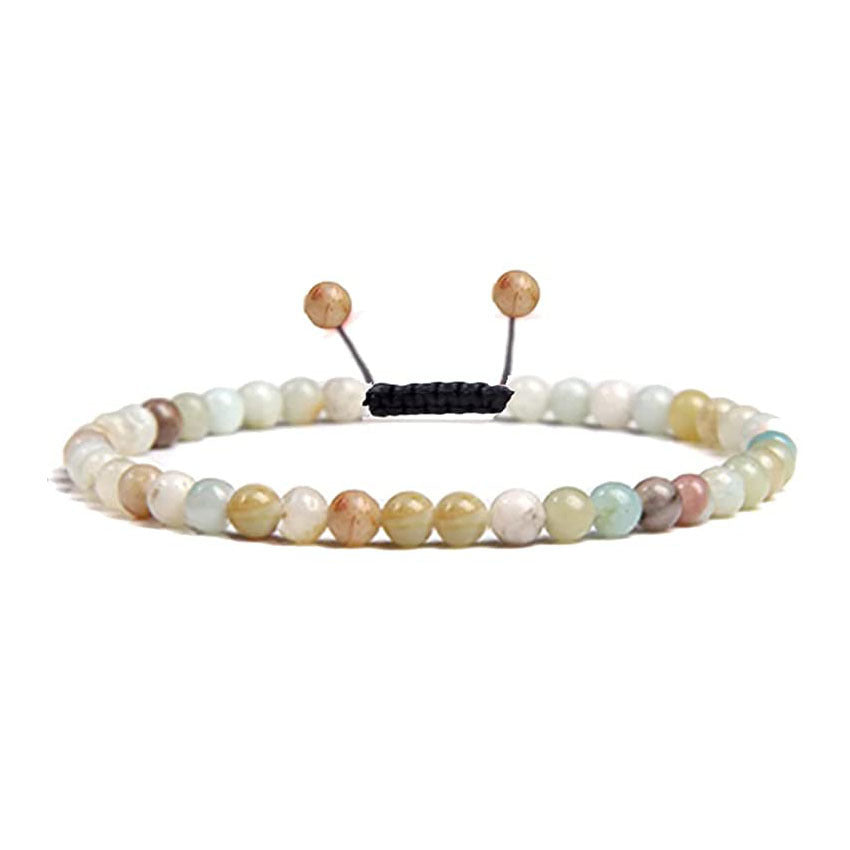 Natural Stone Agate Bead Bracelet - CRYSTALOIL