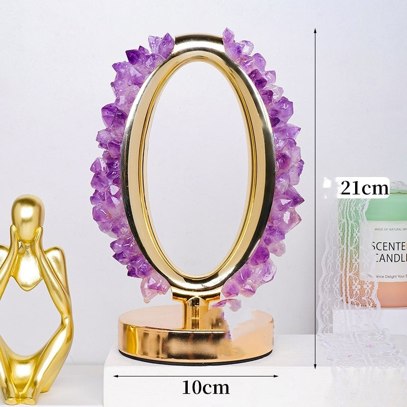 Natural Crystal Stone Gravel Small Night Lamp USB Interface - CRYSTALOIL