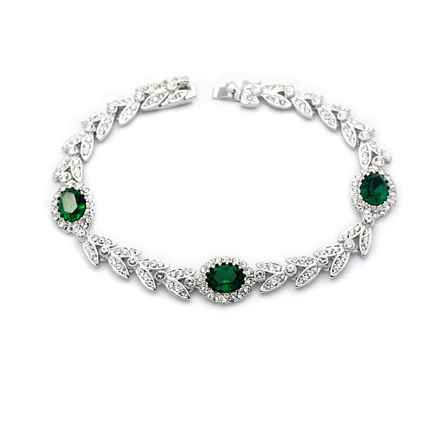 Purple Australian Crystal Rose Gold Color Bracelet Genuine Crystals for Women 18 k gold - CRYSTALOIL
