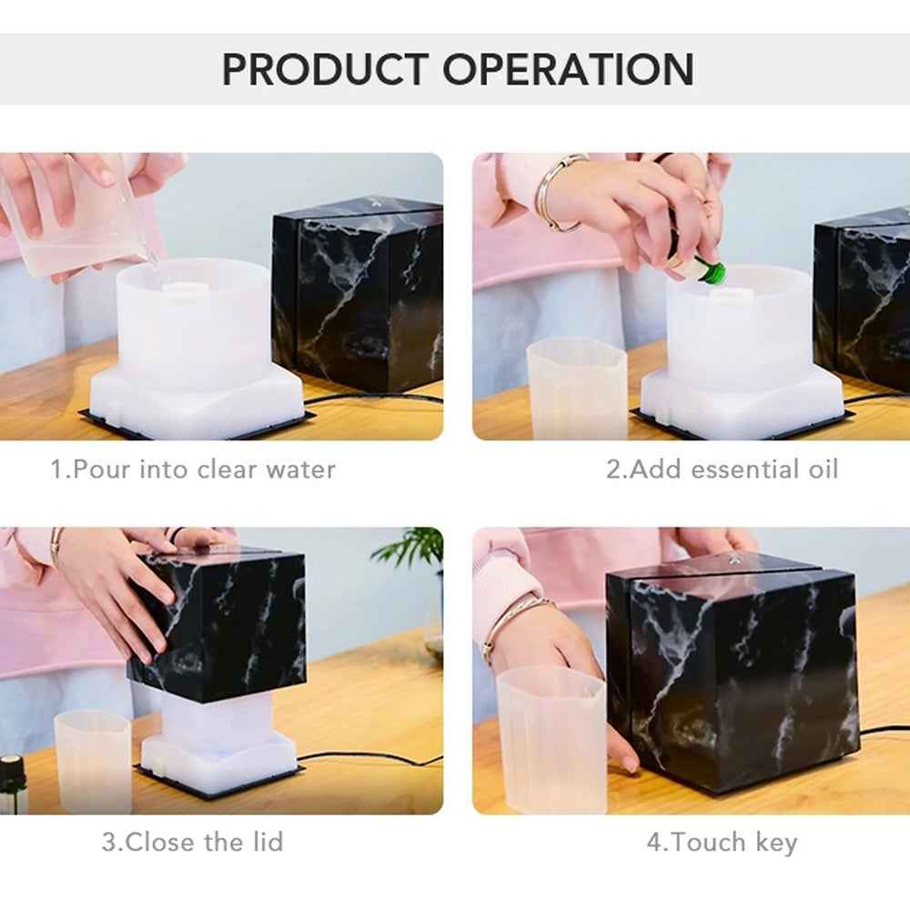 Marble pattern aromatherapy diffuser, &quot;Elevate your aromatherapy experience with our Marble Pattern Aromatherapy Diffuser, blending style and functionality seamlessly. Featuring a sophisticated marble pattern - CRYSTALOIL