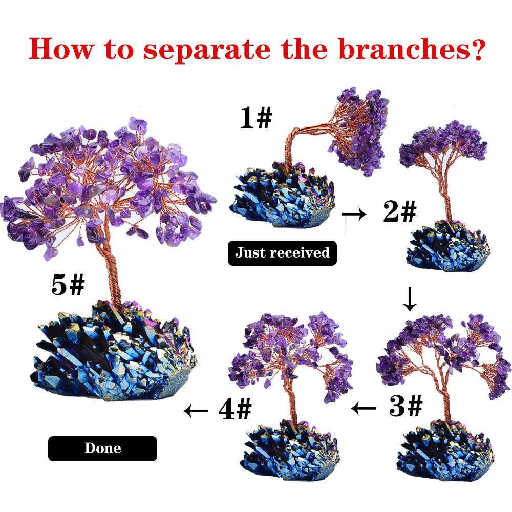 Natural Original Ecological Colorful Cluster Crystal Block Crystal Tree Energy Stone, Natural Original Ecological Colorful Cluster Crystal Block Crystal Tree Energy Stone - CRYSTALOIL