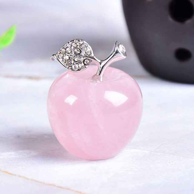 Natural Crystal Apple, Colorful Quartz Stone Opal decoration, - CRYSTALOIL