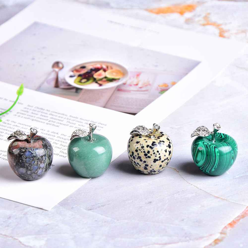 Natural Crystal Apple, Colorful Quartz Stone Opal decoration, - CRYSTALOIL