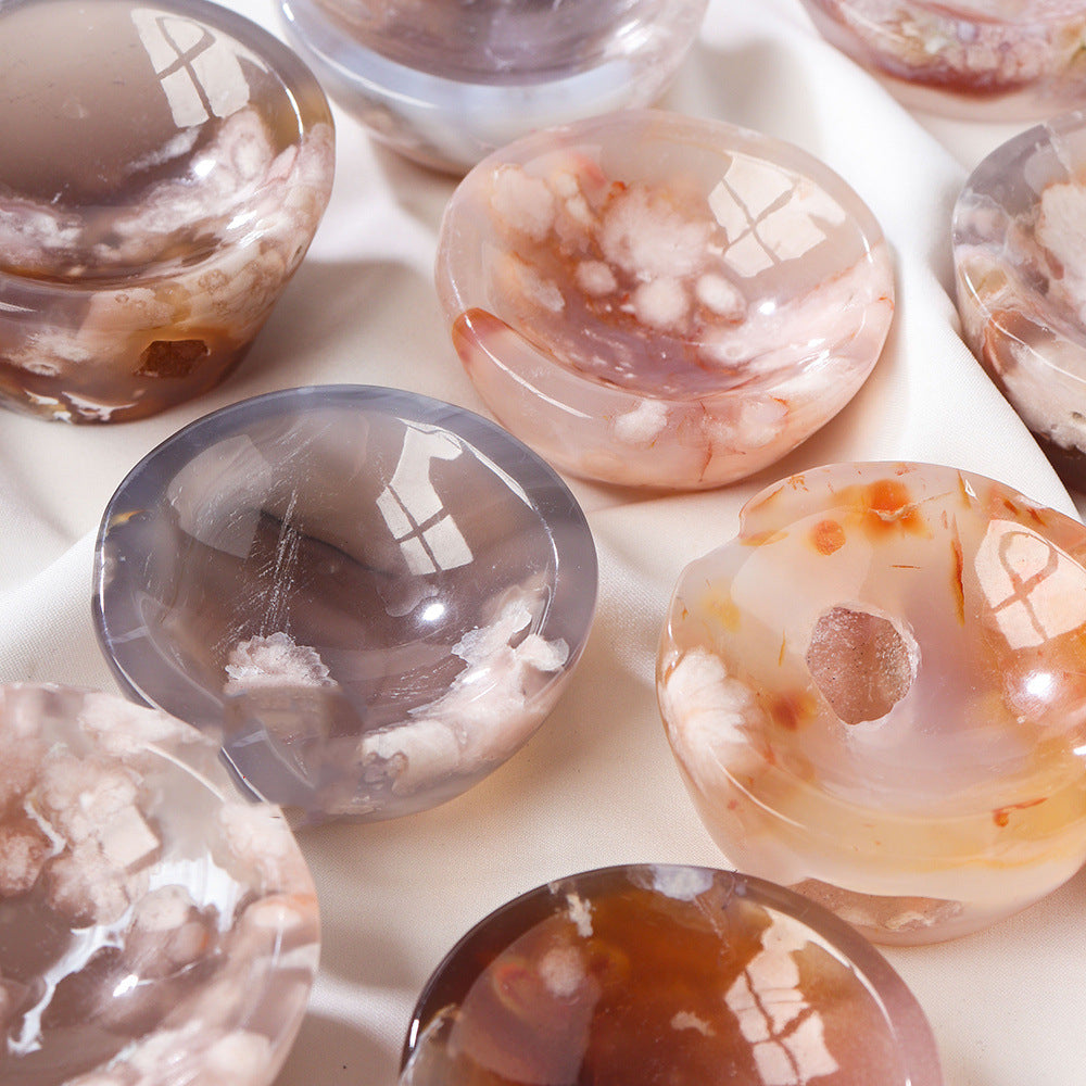 Natural Crystal Cherry Blossom Agate Decoration - Crystalbloomaromatics