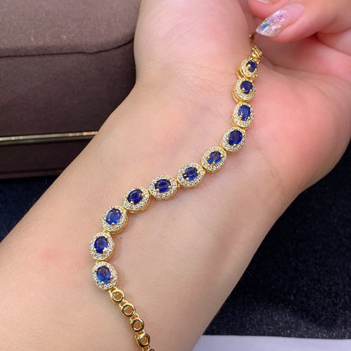 Natural Sri Lanka Sapphire Bracelet Crystals - CRYSTALOIL