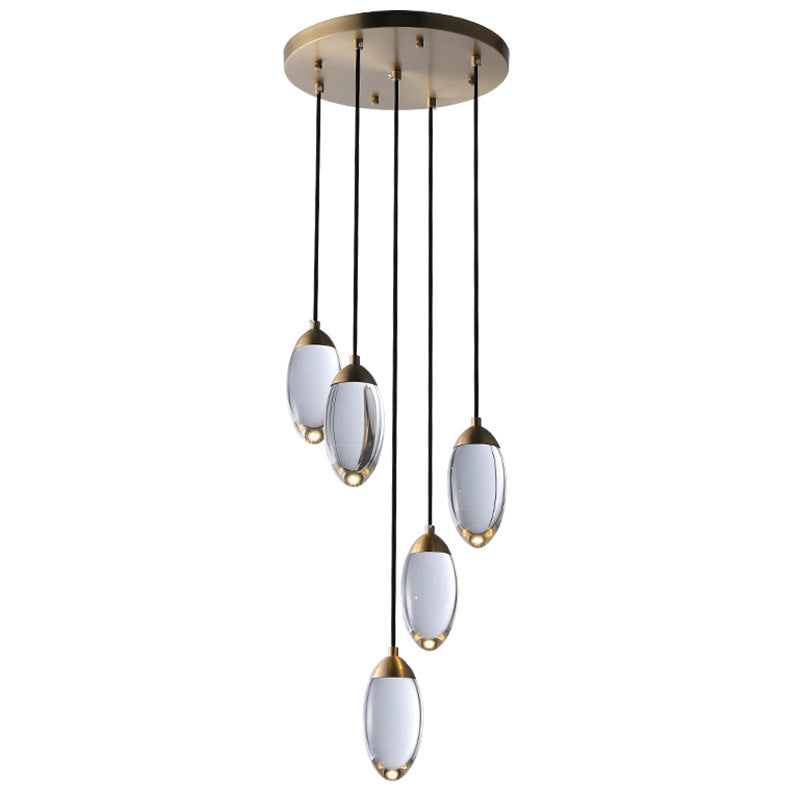Postmodern All Copper Crystal Chandelier Bedroom - CRYSTALOIL